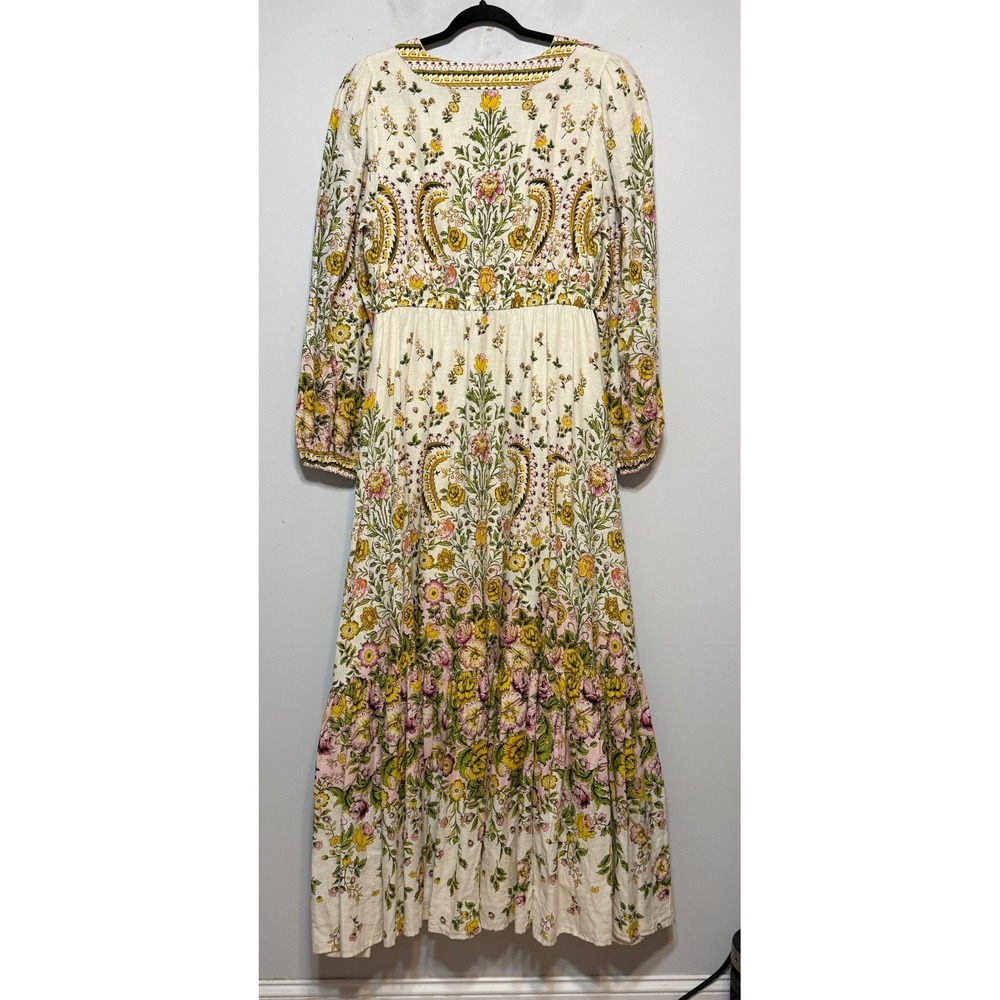 NWT A Loves A Cottagecore Linen Dress Size Large Boho Romantic Prairiecore - Picture 6 of 8